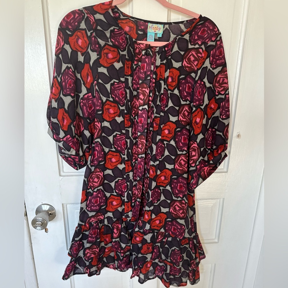 PLENTY BY TRACEY REESE FLORAL DRESS SMALL